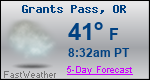 Weather Forecast for Grants Pass, OR