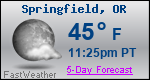 Weather Forecast for Springfield, OR