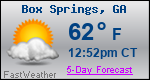 Weather Forecast for Box Springs, GA