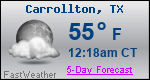 Weather Forecast for Carrollton, TX