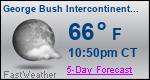 Weather Forecast for George Bush Intercontinental/Houston Airport, TX