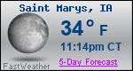 Weather Forecast for Saint Marys, IA