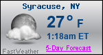 Weather Forecast for Syracuse, NY