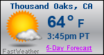 Weather Forecast for Thousand Oaks, CA