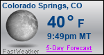 Weather Forecast for Colorado Springs, CO