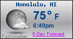 Weather Forecast for Honolulu, HI