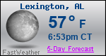 Weather Forecast for Lexington, AL