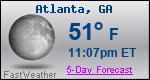 Weather Forecast for Atlanta, GA