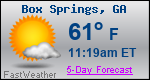 Weather Forecast for Box Springs, GA