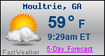 Weather Forecast for Moultrie, GA
