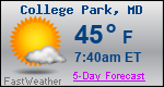 Weather Forecast for College Park, MD