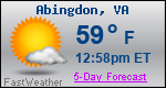 Weather Forecast for Abingdon, VA