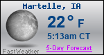 Weather Forecast for Martelle, IA