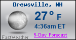 Weather Forecast for Drewsville, NH