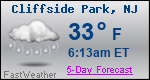 Weather Forecast for Cliffside Park, NJ