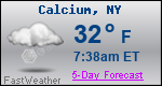 Weather Forecast for Calcium, NY