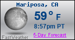 Weather Forecast for Mariposa, CA