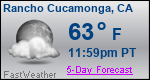 Weather Forecast for Rancho Cucamonga, CA