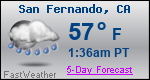Weather Forecast for San Fernando, CA