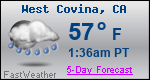 Weather Forecast for West Covina, CA
