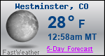 Weather Forecast for Westminster, CO