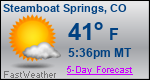 Weather Forecast for Steamboat Springs, CO