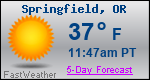 Weather Forecast for Springfield, OR