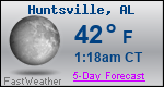 Weather Forecast for Huntsville, AL
