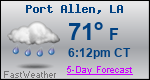 Weather Forecast for Port Allen, LA