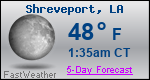 Weather Forecast for Shreveport, LA