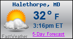 Weather Forecast for Halethorpe, MD