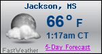 Weather Forecast for Jackson, MS
