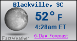 Weather Forecast for Blackville, SC