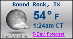 Weather Forecast for Round Rock, TX