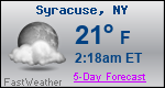 Weather Forecast for Syracuse, NY