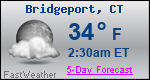 Weather Forecast for Bridgeport, CT