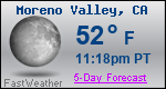 Weather Forecast for Moreno Valley, CA