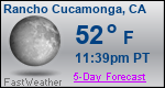 Weather Forecast for Rancho Cucamonga, CA