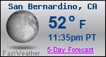 Weather Forecast for San Bernardino, CA