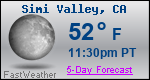 Weather Forecast for Simi Valley, CA