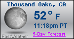 Weather Forecast for Thousand Oaks, CA