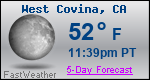 Weather Forecast for West Covina, CA