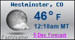 Weather Forecast for Westminster, CO