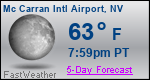 Weather Forecast for Mc Carran International Airport, NV