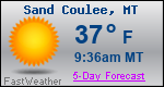 Weather Forecast for Sand Coulee, MT