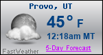 Weather Forecast for Provo, UT