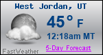 Weather Forecast for West Jordan, UT