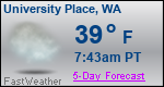 Weather Forecast for University Place, WA