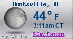 Weather Forecast for Huntsville, AL