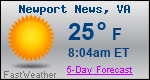 Weather Forecast for Newport News, VA
